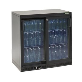 Flaschenkühler Maxiglass anthrazit 250 ltr | Umluftkühlung Produktbild