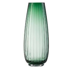 Vase Gr. 410 SIGNUM Glas grün Relief  Ø 165 mm  H 410 mm Produktbild
