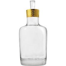 Whiskykaraffe HOMMAGE GOLD CLASSIC by C.S. HOMMAGE GOLD CLASSIC by C.S. Gr. 0,5l Glas Mäandermuster | Echtgold 500 ml H 250 mm | mit Stopfen Produktbild