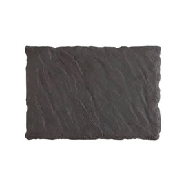 Servierplatte NATURE DARK rechteckig Porzellan schwarz 207 mm x 300 mm Produktbild