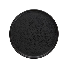 Teller | Deckel SOUND MIDNIGHT schwarz flach mit Stabrand Porzellan Ø 155 mm Produktbild