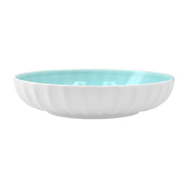 Bowl BLYSS Bone China weiß | türkis | 550 ml Ø 195 mm H 33 mm Produktbild