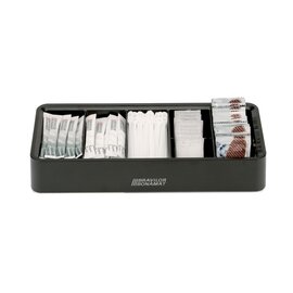 Zutatenbox Kunststoff schwarz | 5 Ablageflächen | 343 mm  x 144 mm  H 63 mm Produktbild