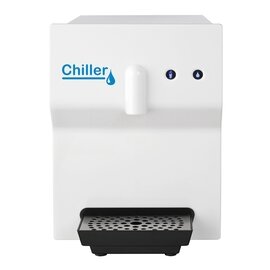 Kaltwassergerät mit Wasseranschluss "Chiller+", für CO2-Zugabe geeignet, programmierbare Temperatur 5 - 20°, inkl. Tropfblech, Stundenleistung ca. 10 l,  Maße: 277x495x379 mm, 230 V|50Hz| 180W Produktbild