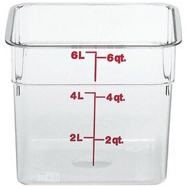 Vorratsbehälter CAMSQUARE Polycarbonat klar transparent 5,7 ltr Skala  L 215 mm  B 215 mm  H 185 mm Produktbild