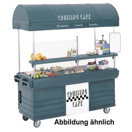 CamKiosk Wagen beige grün mit Überdachung mit 4 Mulden 3 Fächer (2 isoliert) Produktbild