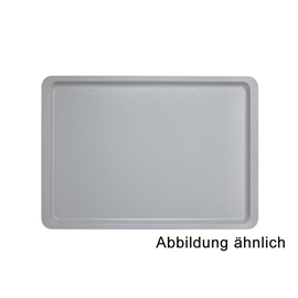Serviertablett Polyester grau glatt mit verstärkter Rand 460 mm x 344 mm Produktbild
