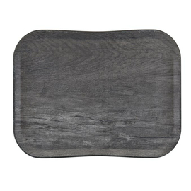 Tablett Century™ texturiert Polyester Eiche grau Holzoptik | 430 mm x 330 mm Produktbild