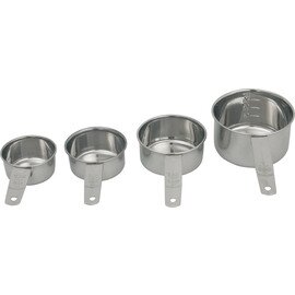 Messbecher Set 4er-Set Edelstahl Skalierung bis 250 ml Produktbild