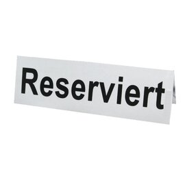 5x4x3,5 cm Reserviert Schild / Tischaufsteller Edelstahl Hinweisschild 