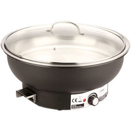 Elektro Chafing Dish abnehmbarer Deckel Glasdeckel 230 Volt 500 Watt 6,8 ltr  Ø 360 mm Produktbild