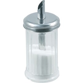 Zuckerspender 300 ml Glas Edelstahl mit Dosierrohr  Ø 75 mm  H 170 mm Produktbild