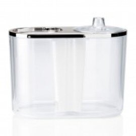 Flaschenkühler Kunststoff Chrom transparent doppelwandig H 210 mm