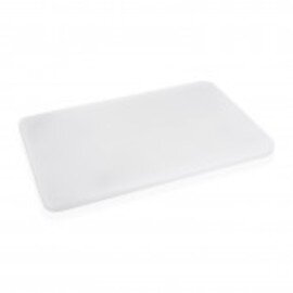 Schneidbrett Polyethylen  • weiß | 300 mm  x 200 mm  H 15 mm Produktbild