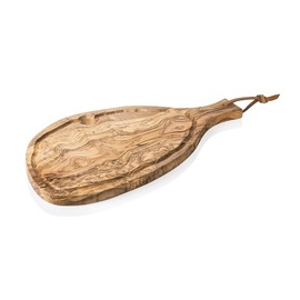 Servierbrett PURE OLIVE mit Griff Olivenholz | 500 mm x 230 mm H 20 mm Produktbild