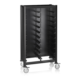 Tablettwagen schwarz für 20 Tabletts à 45,5 x 35,5 cm Produktbild