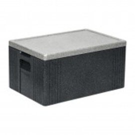 GN Thermotransportbehälter schwarz grau  | 600 mm  x 400 mm  H 300 mm Produktbild