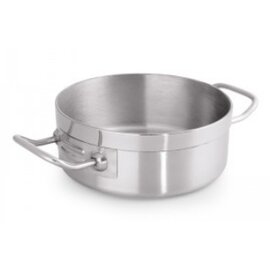 Bratentopf  KG 2000 6,7 ltr Edelstahl  Ø 280 mm  H 110 mm  | angeschweißte Kaltgriffe Produktbild