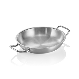 Pfanne Edelstahl &Oslash; 240 mm | Boden-&Oslash; 180 mm | induktionsgeeignet | 2 Griffe Produktbild