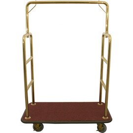 Gepäckwagen Edelstahl grau goldfarben | Rollen-Ø 200 mm  H 1750 mm Produktbild