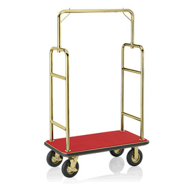 Gepäckwagen Edelstahl rot goldfarben | Rollen-Ø 200 mm H 1830 mm Produktbild 0 L