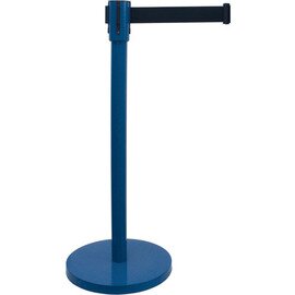 Abgrenzungspfosten ECOFLEX Edelstahl blau  | Gurtfarbe schwarz  Ø 0,35 m  L 2 m  H 0,9 m Produktbild 0 L
