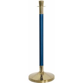 Abgrenzungsständer, (1 Ständer), Titanium Gold, Mittelteil blau, Ausführung: Zylinder Produktbild