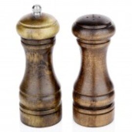 RESTPOSTEN | Salzstreuer Holz braun H 130 mm Produktbild