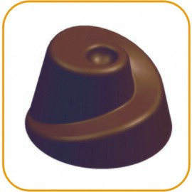 Schokoladenform  • rund  • Strudel | 21 Mulden | Muldenmaß 29 x 18 x H 16 mm  L 275 mm  B 135 mm Produktbild