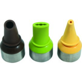 Silikon / ABS Ausgiesser, großer Durchmesser, Farbe: braun,  zu Dosier- / Quetschflasche Produktbild