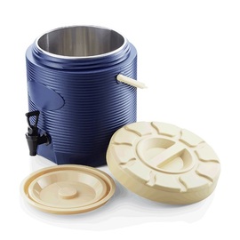 Thermogetränkebehälter blau beige 12 ltr Ø 300 mm  H 330 mm Produktbild