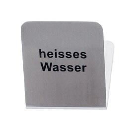 Buffetschild • Heißes Wasser • Edelstahl L 50 mm x 55 mm H 50 mm Produktbild