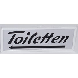Hinweisschild Aufhängung • Toiletten rechts rechteckig 290 mm x 100 mm Produktbild