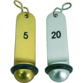 Schlüsselanhänger, Alu mit Gummiring, silberfarbig, 11 x 3 cm, mit Gravur, Satz 1-10 Produktbild