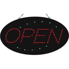 LED Schild,"OPEN" / "CLOSED", umschalbar, Farbe: rot /grün, 68 x 38 cm Produktbild