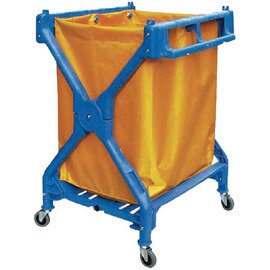 Wäschewagen-Rahmen blau gelb | 710 mm  x 660 mm  H 950 mm Produktbild