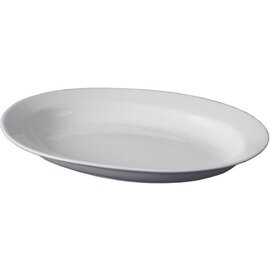 Platte Porzellan weiß oval | 300 mm  x 190 mm Produktbild