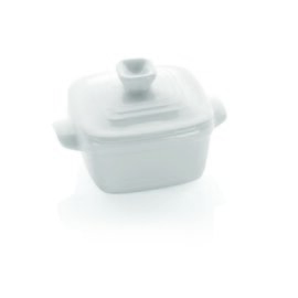 Mini-Schale Porzellan weiß mit Deckel  L 93 mm  B 68 mm  H 35 mm Produktbild