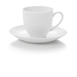 Espresso-doppio-Tasse ASOLIA mit Henkel 180 ml Porzellan weiß mit Untertasse  H 70 mm Produktbild