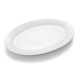Platte ASOLIA Porzellan weiß oval | 360 mm  x 240 mm Produktbild