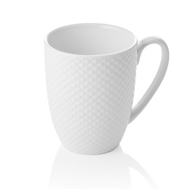 Kaffeetasse Porzellan weiß | 300 ml Ø 80 mm H 100 mm mit Relief Produktbild