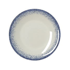 Teller flach Ø 230 mm VIDA MARINA Porzellan blau weiß Produktbild