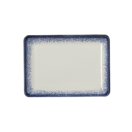 Teller flach 180 mm x 130 mm VIDA MARINA Porzellan blau weiß Produktbild