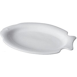 Fischteller Porzellan weiß oval | 320 mm  x 210 mm Produktbild