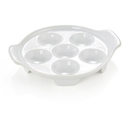 Schneckenpfanne Porzellan weiß  Ø 145 mm | 6 Fächer Produktbild