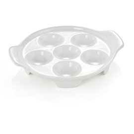 Schneckenpfanne Porzellan weiß  Ø 145 mm | 6 Fächer Produktbild