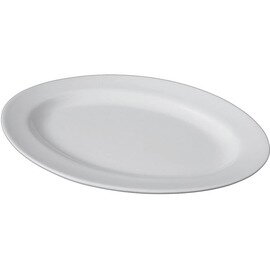 Platte Porzellan weiß oval  L 300 mm  x 200 mm Produktbild