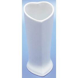 Restposten | Vase Porzellan weiß Herzform  Ø 60 mm  H 170 mm Produktbild