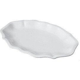 Platte Porzellan weiß Reliefrand oval  L 300 mm  x 200 mm Produktbild