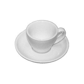 Espresso-doppio-Tasse 180 ml mit Untertasse ITALIA Porzellan weiß Produktbild